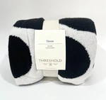 New Threshold Reversible Knit Geo Throw Blanket Black/white 50 X60. Fixed Price $19.99.