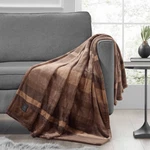 Brookstone Cozy Heated Printed Plush Throw 50 X 60 Brown Plaid Auto Shut-off. Fixed Price $55.00.