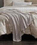 Donna Karan Open Knit Weave Throw Blanket Natural Whisper 50X70" Linen Blend. Fixed Price $110.31.