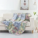 Greenland Home Emma Patchwork Floral Print Quilted Throw Blanket, 60X50-INCH,.... Fixed Price $40.74.