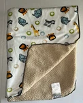 Bedtime Originals Lambs Ivy Jungle Buddies Collection Tan Sherpa Baby Blanket E3. Fixed Price $21.99.