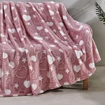 Heart Star Printed Micro Plush Blanket Colorful Cozy Throw. Fixed Price $37.00.