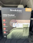 Brookstone Heated Blanket Dual Controllers 10 Settings Full/queen Green 84X90. Fixed Price $59.99.