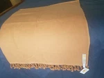 Peach Couture 100 Percent Cashmere Throw In Camel With End Tassels New Tag. Fixed Price $129.99.