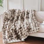 Serenhom Faux Fur Throw Blanket 50X60 Brown Tie Dye Plush Sherpa. Fixed Price $37.98.