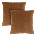 2 Pack Monarch 18"X18" 1-PIECE Floral Velvet Fabric Accent Pillow In Light Brown. Fixed Price $26.99.