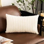 Ugasa Velvet 12X20 Inch Lumbar Throw Pillow Cover, Both Sides Corduroy Stripe.... Fixed Price $16.55.