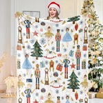 Jarthenaamcs Christmas Fuzzy Blanket 60 X 70 Inch Watercolor Nutcracker Soft .... Fixed Price $32.17.