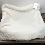 Pottery Barn Double Faced Rabbit Faux Fur Pillow Cover 20" Sq Ivory. Fixed Price $39.00.