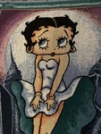 Vtg Northwest Woven Fringed Betty Boop Throw. Fixed Price $60.00.