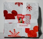 Disney Mickey Mouse Silky Soft Jay Franco Blanket 60IN X 90IN Winter Snowflakes. Fixed Price $50.00.