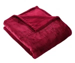 Hyseas Flannel Fleece Blanket Burgundy - Super THROW(50"X60"), Ruby. Fixed Price $25.99.