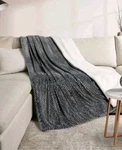 Life Comfort Ultimate Faux Fur Luxurious Reversing To Plush Throw 60" 70" Gray. Fixed Price $29.90.