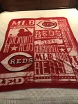 Mlb Cincinnati Reds Large Soft Fleece Throw Blanket 50" X 60". Fixed Price $9.99.