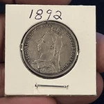 Great Britain One Shilling 1892 Victoria Silver Coin KM#774. Fixed Price $29.99.