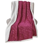 Plazatex Louvre Sherpa Throw Blanket For Sleep/decor 50" 60" Burgundy. Fixed Price $24.80.