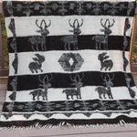 Wool Blanket Chamarra Guatemala Mayan Deer Hand Spun Loom El Venado Fringe 77X57. Fixed Price $124.97.