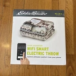 Eddie Bauer Smart Heated Electric Throw Blanket Wi-fi Enabled Fair Isle Silver. Fixed Price $60.00.