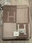 Brand New Hermes Avalon Iii Cashmere Wool Throw Blanket Coco/camomille Bag. Fixed Price $749.00.