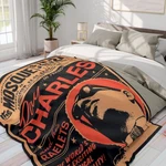 Ray Charles Vintage Concert Poster Fleece Blanket Retro Music Memorabilia. Fixed Price $62.99.