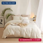 Amwan Cream Duvet Cover Twin Size Soft Washed Microfiber Ivory Set With Zipper. Fixed Price $59.14.