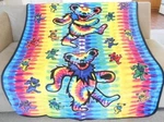 New Grateful Dead Tie Dye Dancing Bears Plush Throw Gift Blanket Fleece Rainbow. Fixed Price $26.62.