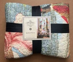 New John Derian Quilted Throw Blanket 50 X 70 Bird Collage 100% Cotton. Fixed Price $57.99.