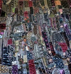 Vintage Gothic Boho Patchwork Crazy Quilt India Sari Tapestry Blanket Coverlet. Fixed Price $385.01.