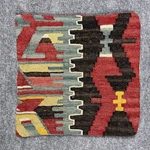 Pottery Barn Aztec Pillow Case Kilim Wool Cotton 16X16 Tribal Southwestern Boho. Fixed Price $28.48.