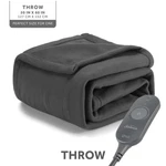 Sunbeam Heated Blanket Electric Throw, Grey Gray Slate. Fixed Price $34.99.