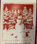Hallmark Welcome Home To Christmas Snowman Trees Cardinal Bunny Throw 50X60. Fixed Price $29.50.