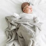 Saranoni Lush Receiving Blanket - Feather 30"X40". Fixed Price $33.99.