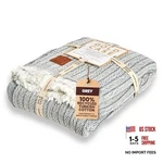 Gold Case Throw Blanket For Couch - 100% Recycled Turkish 50X60" Vintage Grey. Fixed Price $41.98.