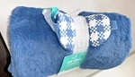 Pillowfort Houndstooth Eye Mask & Blue Blanket Throw Set. Fixed Price $15.00.