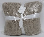 Pottery Barn Textured Basketweave Knit Throw Blanket 50" 60" Straw Color Nwt. Fixed Price $75.95.