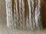 New Avon Winter Soft Cable Knit Throw Blanket Gray 48" X 63". Fixed Price $5.99.