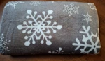 Kata Premium Throw Blanket Gray With Snowflakes 100% Polyester. Fixed Price $12.50.