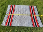 Vtg Ibena Germany Blanket Velours Binding Geometric Stripe Aztec Throw Stadium. Fixed Price $49.99.