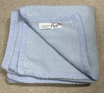 Cuddledown 100% Cotton Fleece Throw Blanket (heavy Weight) Light Blue 48 X 60. Fixed Price $35.00.