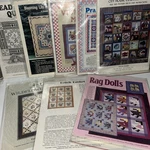 Lot 8 Quilt Patterns Rag Dolls Wildflower Patch Basket City Country HOUSE/313J. Fixed Price $15.00.