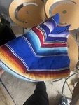 El Paso Saddlery Serape Striped Blanket Throw Blue Multicolor 59X86 Acrylic. Fixed Price $29.99.