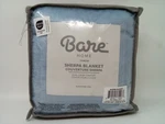 Bare Home Sherpa Fleece Blanket Throw - Coronet Blue. Fixed Price $20.99.