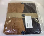 Divine Duet Throw By Scene Weaver Knit Chocolate Brown/caramel Color. Fixed Price $50.00.