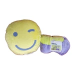 Smiley Face Plush Throw Blanket & Matching Pillow Room Essentials 50X60. Fixed Price $16.00.