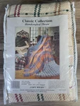 Vtg Classic Collection Handcrafted Beige Plaid Throw Blanket Gallic Associates. Fixed Price $29.99.