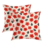 Batmerry Poppy Decorative Pillow Covers, 20 X Inch Vintage Red Flowe.... Fixed Price $29.07.