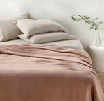 Casaluna- King Rayon From Bamboo Matelasse Blanketlight Adobe Clay.. Fixed Price $79.99.