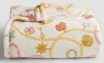 Bows Charms Hearts Pink Ribbon 5X6' Oversized Throw Blanket The Big One New!. Fixed Price $24.95.