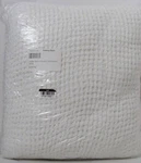 Pottery Barn Waffle Weave Blanket Full Queen 92" X 88" White New. Fixed Price $79.95.