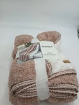 Bearpaw Ashford Melange Sherpa Throw Blanket 50X70 Latte Beige Soft Cozy. Fixed Price $32.99.